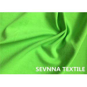 Dyed Knit Circular Polyester Satin Fabric , Bright Green Polyester Crepe Fabric