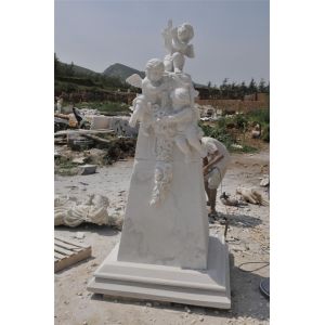Hand carved marble angel monuments