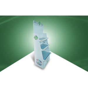 Customized Three Tier Corrugated Cardboard Displays Used In Beauty Care Products