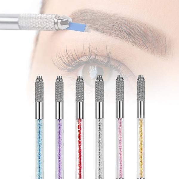 Buy Acrylic Double Head Microblading Tattoo Pen Eyebrow Permanent Makeup Tools at wholesale prices