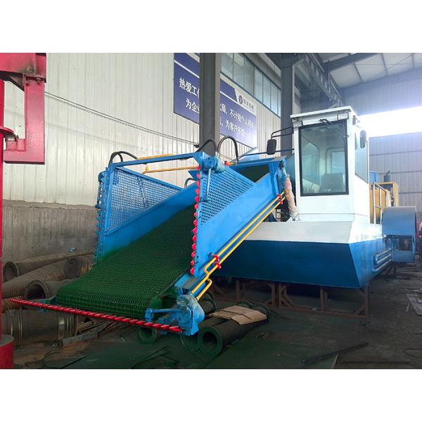 8 Cubic Meters 75kw Power Lake Weed Cutter Machine For River Waterweed Harvesting