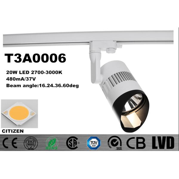 Buy Horizontally 2700K - 3000K Dimmable LED Track Spotlights CITIZEN Tiltable 90 Deg at wholesale prices