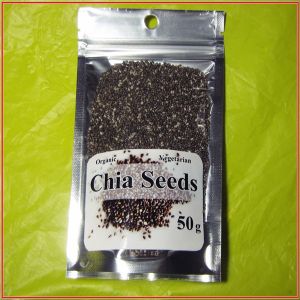 Quality Fashionable Stand Up Food Packing k Bag / Side Sealed Chia Seeds Bag for sale