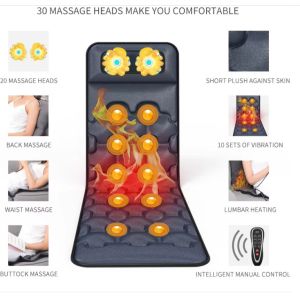Quality Promotes Circulation Foldable Massage Mattress 9 Massage Model With Heating for sale