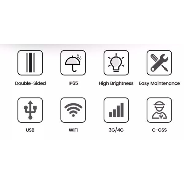 3G 4G Wifi Wireless P2 P2.5 P3 P4 P5 Advertising Car Roof Led Signs Double Sided