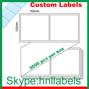 Quality Thermal Transfer Labels 102mmX150mm/1 Plain Trans Fanfold Permanent, 3,000 per box for sale