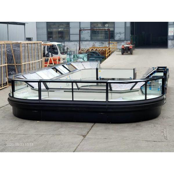 Hydraulic Straight Glass R290 Meat Refrigeration Showcase Fan Cooling
