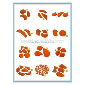 GRP Orange L Size Pocket Rock Climbing Holds Heavy Metal Free 11 Pieces Eco