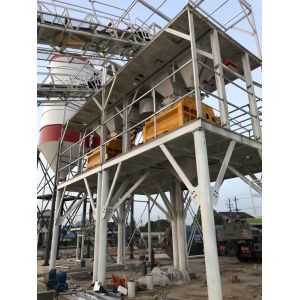 Capacity 150m3 260KW Mobile Batching Plant Mobile With JS3000 Mixer