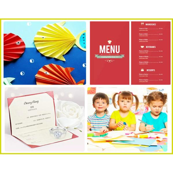 180g Colour Bristol Card Paper For Gift Wrapping Good Folding 64 * 90cm