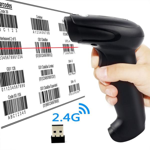 Buy 650 Nm Handheld Barcode Scanner Reader USB Receiver Storage Up 5000 Code at wholesale prices