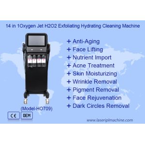 China 14 In 1 Oxygen Jet H2O2 Exfoliating Hydrating Cleaning Machine on sale