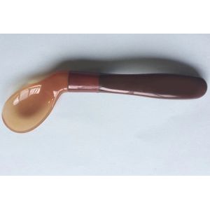 Full Bodied Silicone Baby Spoon Customized Logo , No Abnormal Odour Or Staining