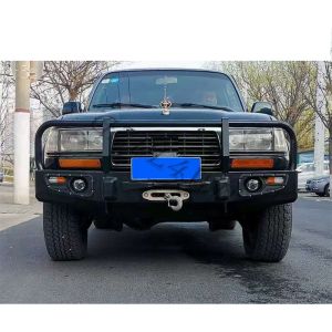 Automotive Front Bumper Guard For LAND CRUISER Lc Fj 80 Black Rolled Steel