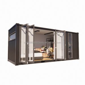 Large Glass Folding Door and Aluminum Alloy Windows in 20 Foot Prefabricated