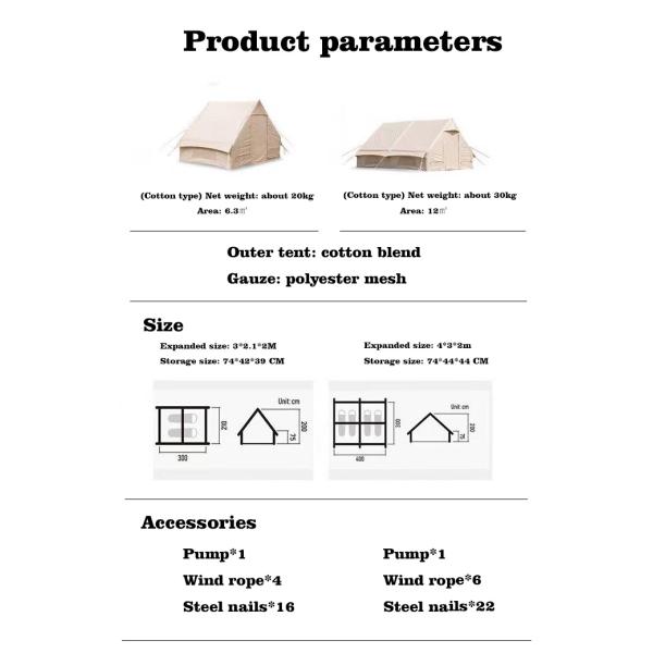 2023 Custom 2-3 Persons Family Camping Tent Waterproof Inflatable House Air Outdoor Inflatable Camping House Tent