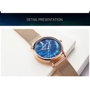 32mm Lady Fashion Watch Stainless Steel Milanese Band Wrist Watch for Women