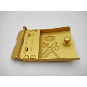 Gold Plating Military Style Belt Buckle With Customized Pattern