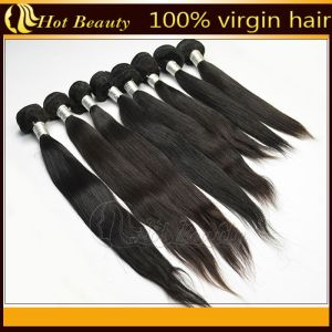 100G Virgin Peruvian Hair Extensions , Silky Straight Human Hair