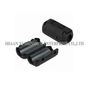 Cylindrical Ferrite Split Core , Snap On Ferrite EMI Suppression Cable Cores