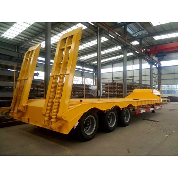 70 Ton 13 Meters Carbon Steel Q345B Lowbed Semi Trailer