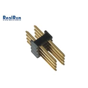 PA6T PBT LCP Dual Row Pin Header Brass 8P 3.0A Board To Board UL94V-0