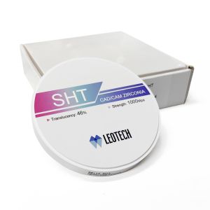 SHT Ultra-Translucent Zirconia Block , 46% Light Transmission , 1000MPa Strength