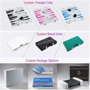 16'' Custom Acrylic Backgammon Precision Dice Chips Backgammon Luxury