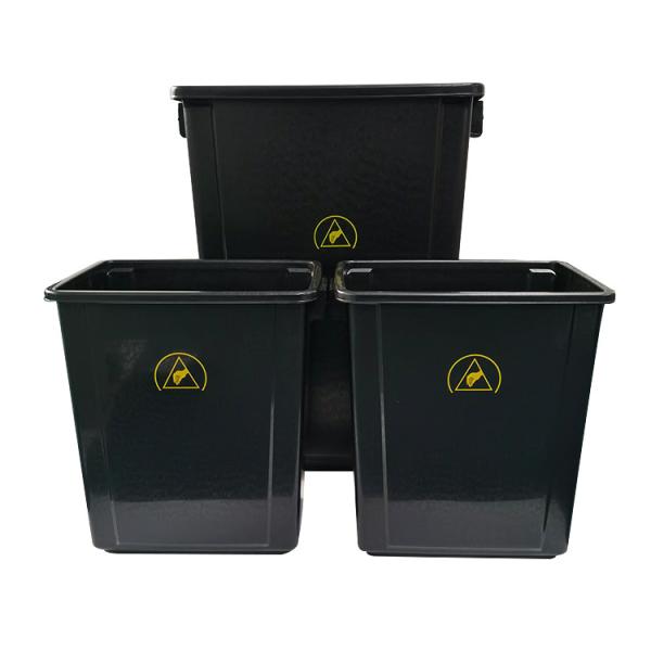 PP Plastic Black SMT Electrostatic Cleanroom Tool Box Trash Can Antistatic ESD