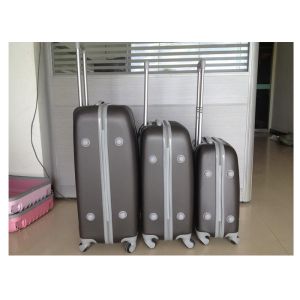 3 Piece Luggage Set 4 Wheels , ABS Waterproof Travel Bag Set With Plastic Handle