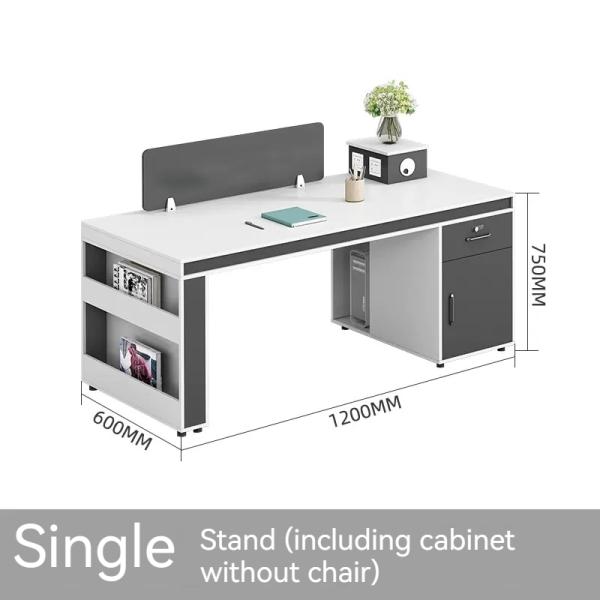 Modern Design Simple Office Workstation with 2 4 6 Staff Chairs and Desk Combination