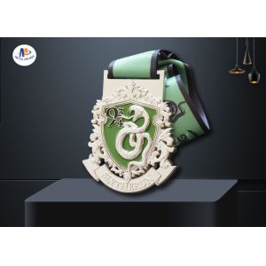 3D Design And Cut Out Custom Award Medals Color Filled With Heat Transfer Lanyard