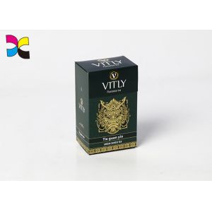 Tea Delicate Custom Packaging Boxes Golden Foil Chinese Traditional Style