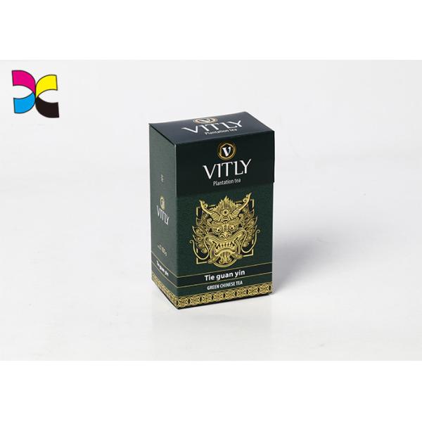 Tea Delicate Custom Packaging Boxes Golden Foil Chinese Traditional Style