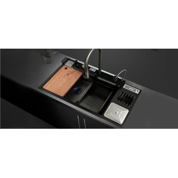 Embossed SS Utility Sink Nano Black Anti Scratch Gunmetal Kitchen Sink