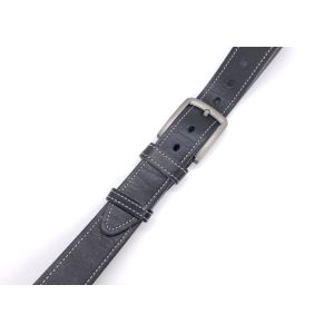 Adults Black 3.8cm Mens Casual Leather Belt For Pants