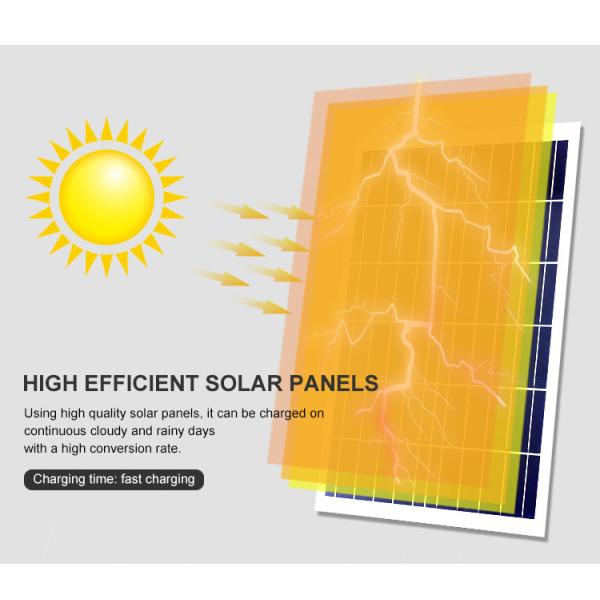 Integrated solar LED flood light