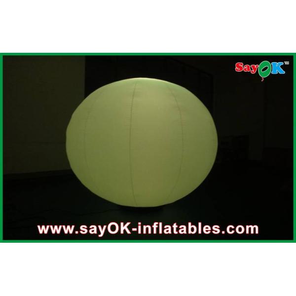 Rental Business Outdoor Inflatable Decorations , Rounded Ball Inflatable Led Light