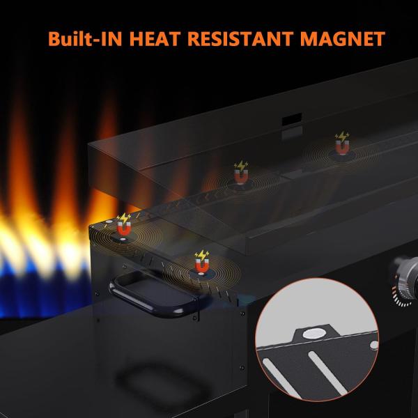 Upgraded Wind Guard for Blackstone Durable Stainless Steel Wind Screens and Side Shelf