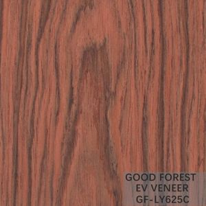 Engineered Veneer Santos Rose Wood Crown Cut Customized Service