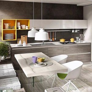 Wood Wall Hanging Cabinets Kitchen Finished Prefabricated Modular Solid Wood