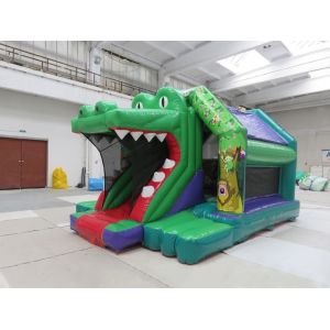Quality 210D Crocodile Inflatable Bouncer Castle Jumping House With Slide for sale