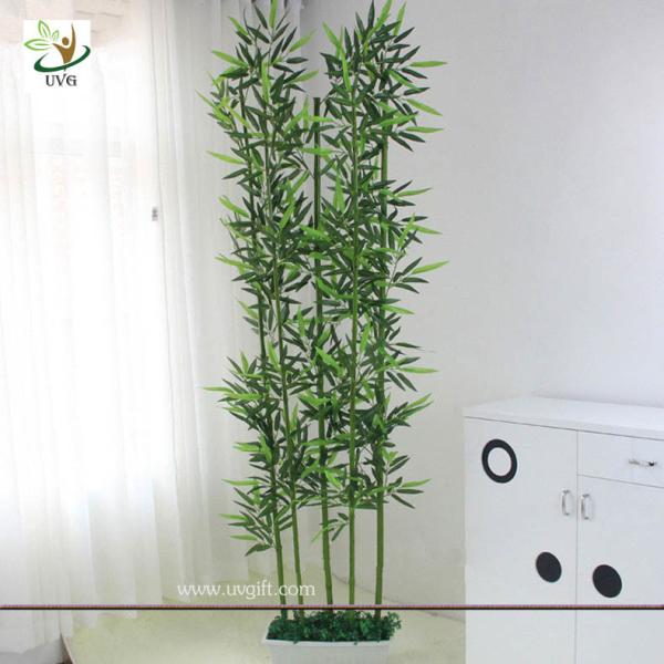 UVG wholesale decorative artificial lucky bamboo in silk and plastic leaves for indoor decoration PLT19
