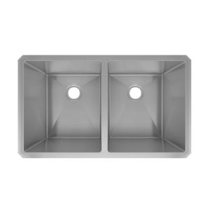 32''X19'' Handmade Kitchen Sink Double Bowl 18G Satin Brushed