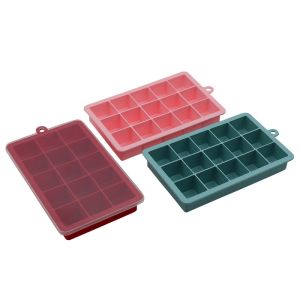 Easy Release 15 Cavity Non Stick Silicone Ice Cube Tray