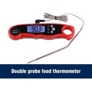 High Temperature Alarm Barbecue Smoker Thermometer Dual Probes Food Safety