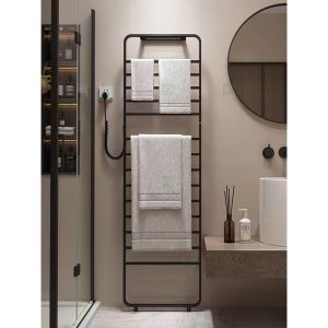 SUS304 Stainless Steel Floor Standing Ladder Bathroom Electric Heated Towel