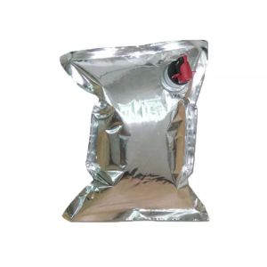 Reusable Silver Red Wine Quad Seal Bag Aluminium Foil Plastic Beverages Liquid