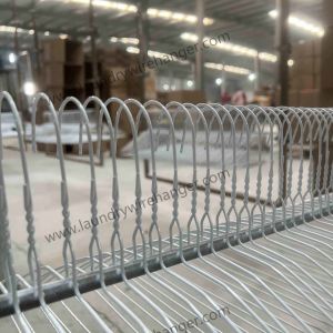 Quality White Powder Coated Laundry 16&quot; Coated Wire Hangers for sale