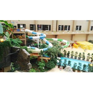 Aqua Park Slide, Family Play Indoor Fiberglass Water Slides 6m Height for